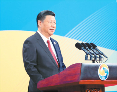 5月14日，国家主席习近平在北京出席“一带一路”国际合作高峰论坛开幕式，并发表题为《携手推进“一带一路”建设》的主旨演讲。.jpg